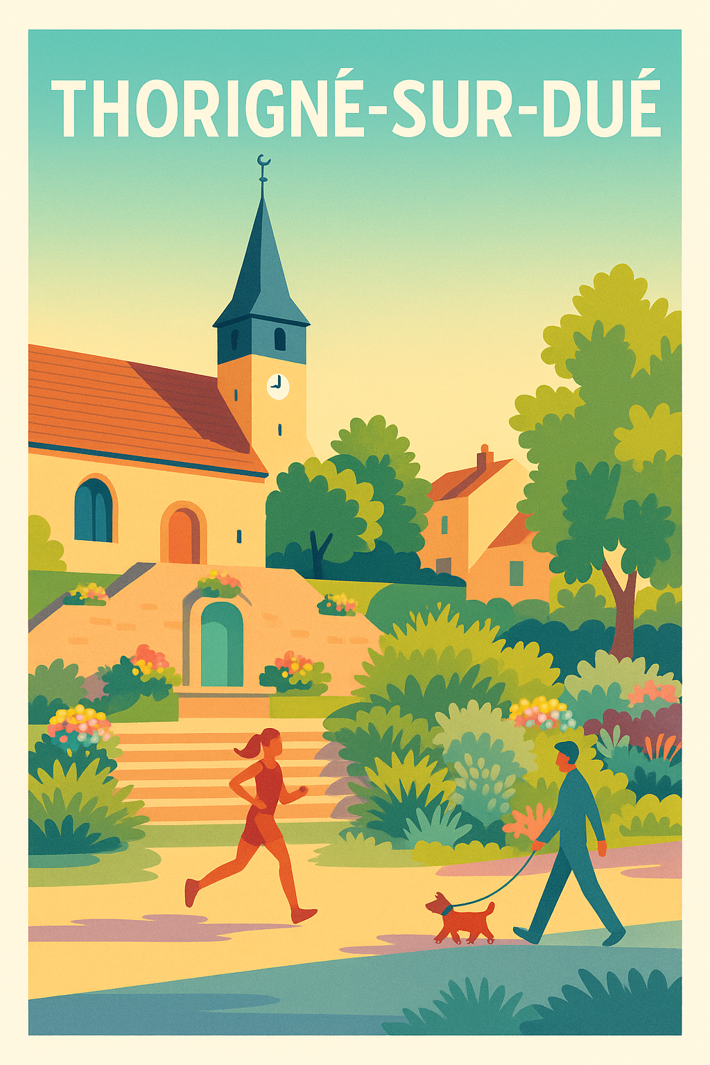 Affiche de Thorigné-sur-Dué - Sérénité au cœur du village