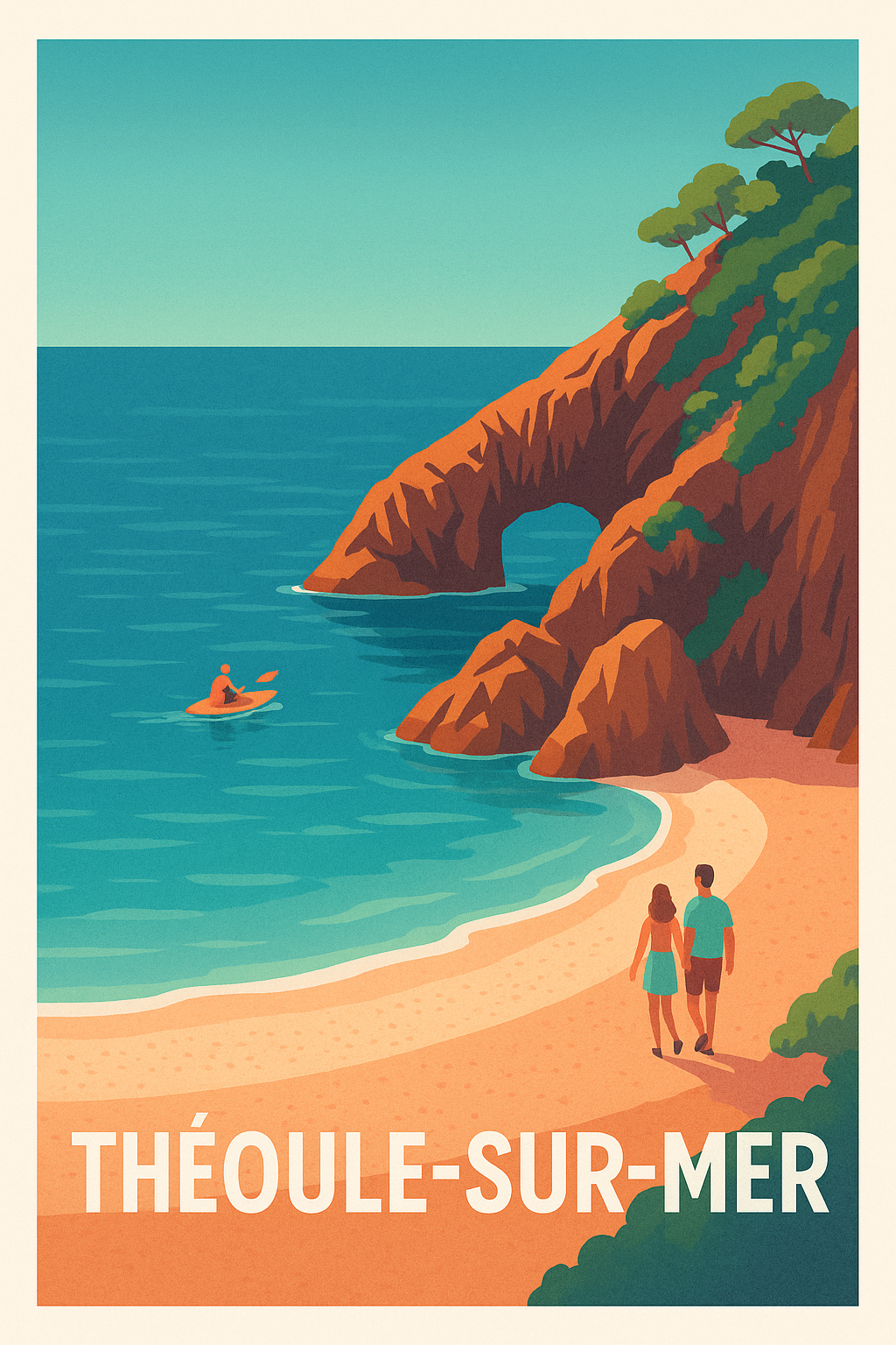 Affiche de Théoule-sur-Mer - Échappée romantique sur la Côte d'Azur