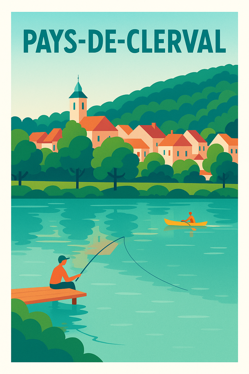 Affiche de Pays-de-Clerval - Évasion et détente au fil de l'eau