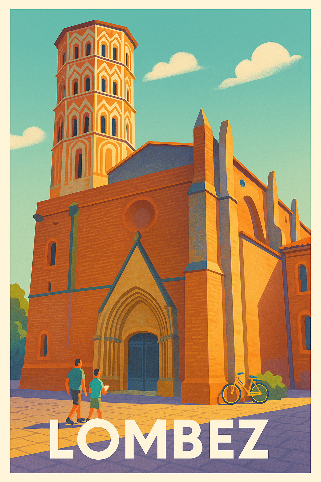 Affiche de Lombez - L'élégance du patrimoine gascon