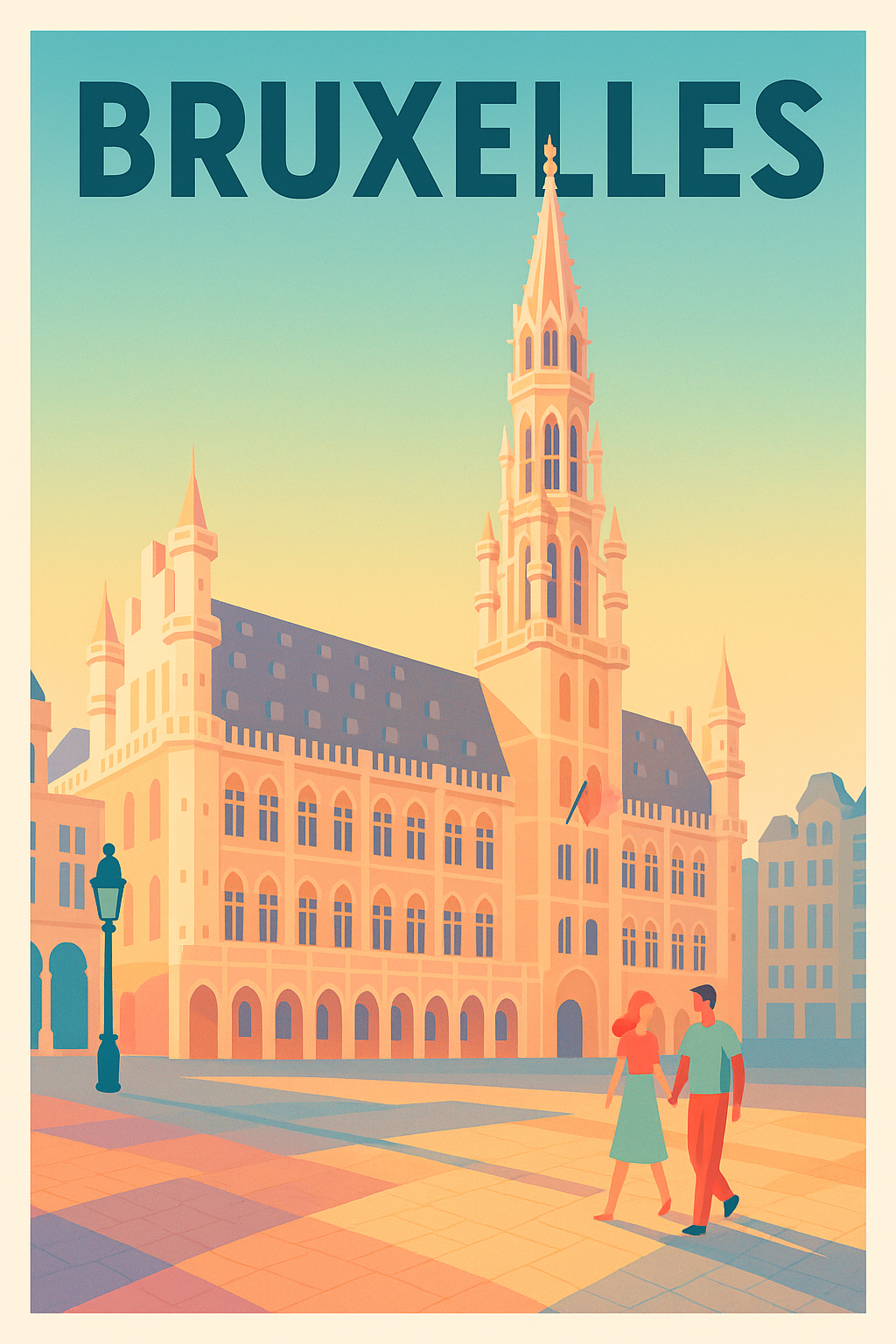 Affiche de Bruxelles - Charme et romantisme au cœur de la Grand-Place