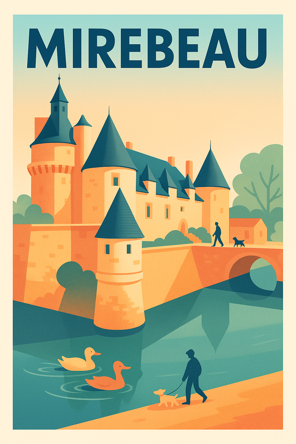 Affiche de Mirebeau - Charme et sérénité au château