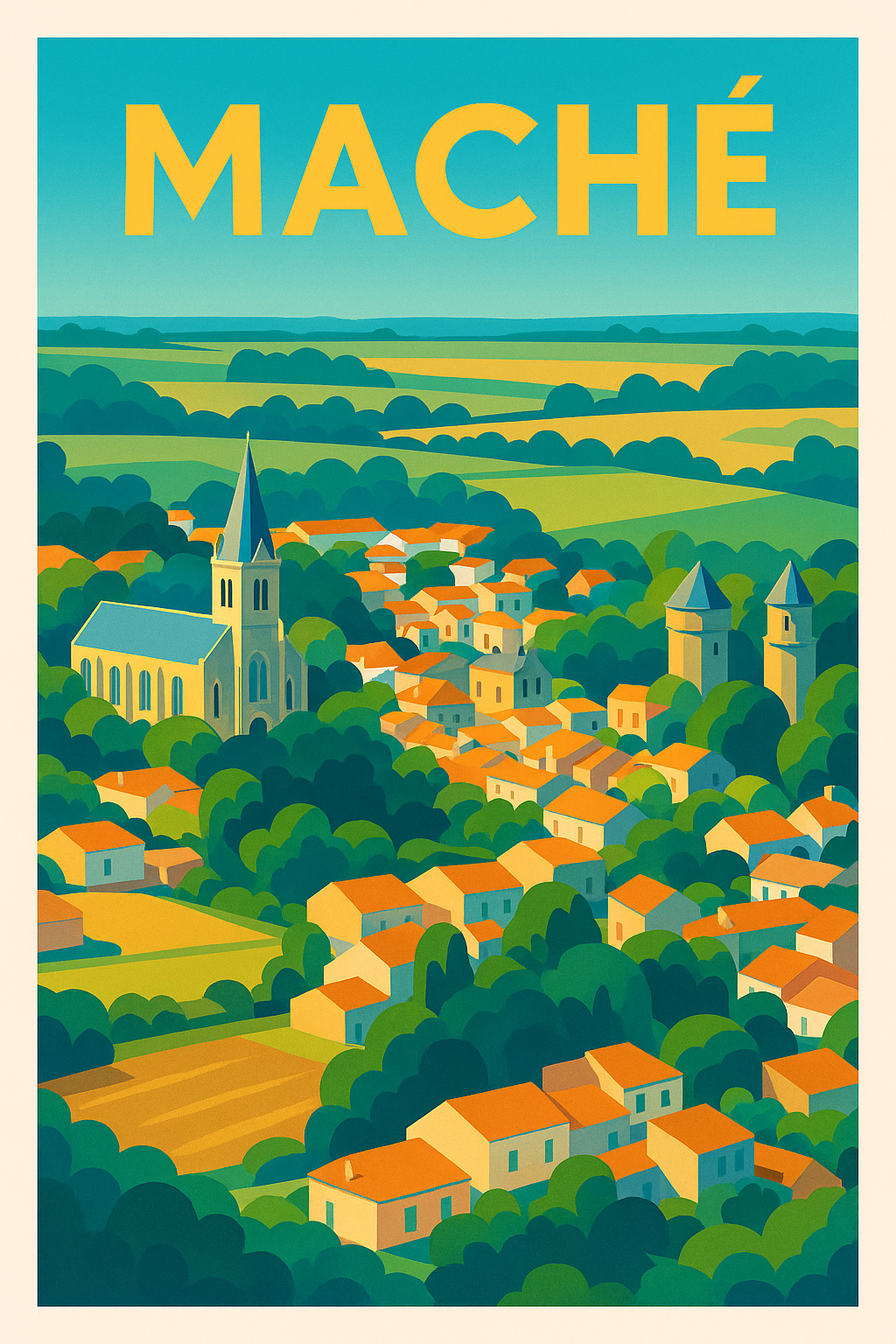 Affiche de Maché - Charme et douceur de la campagne vendéenne
