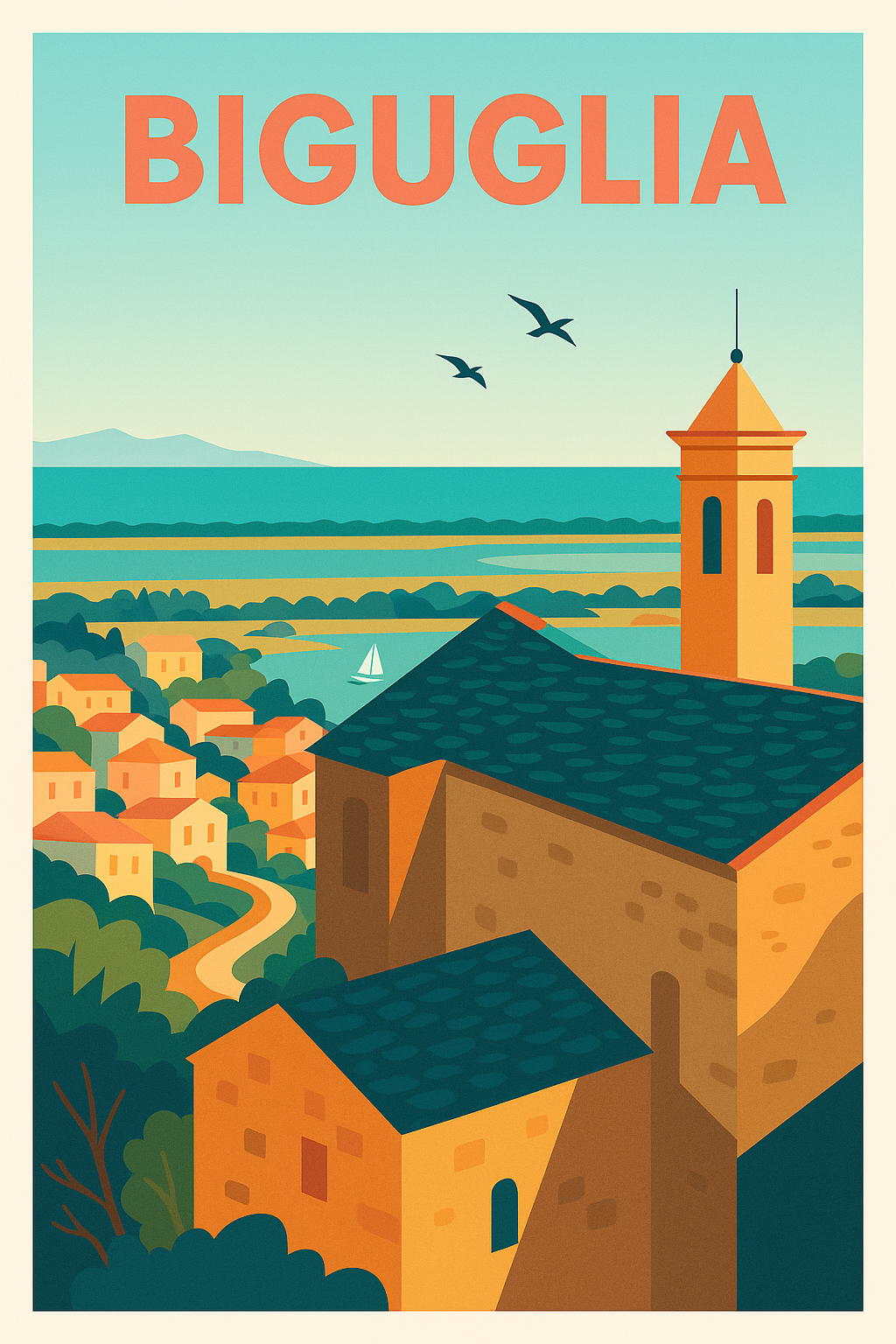 Affiche de Biguglia - Évasion méditerranéenne entre terre et mer