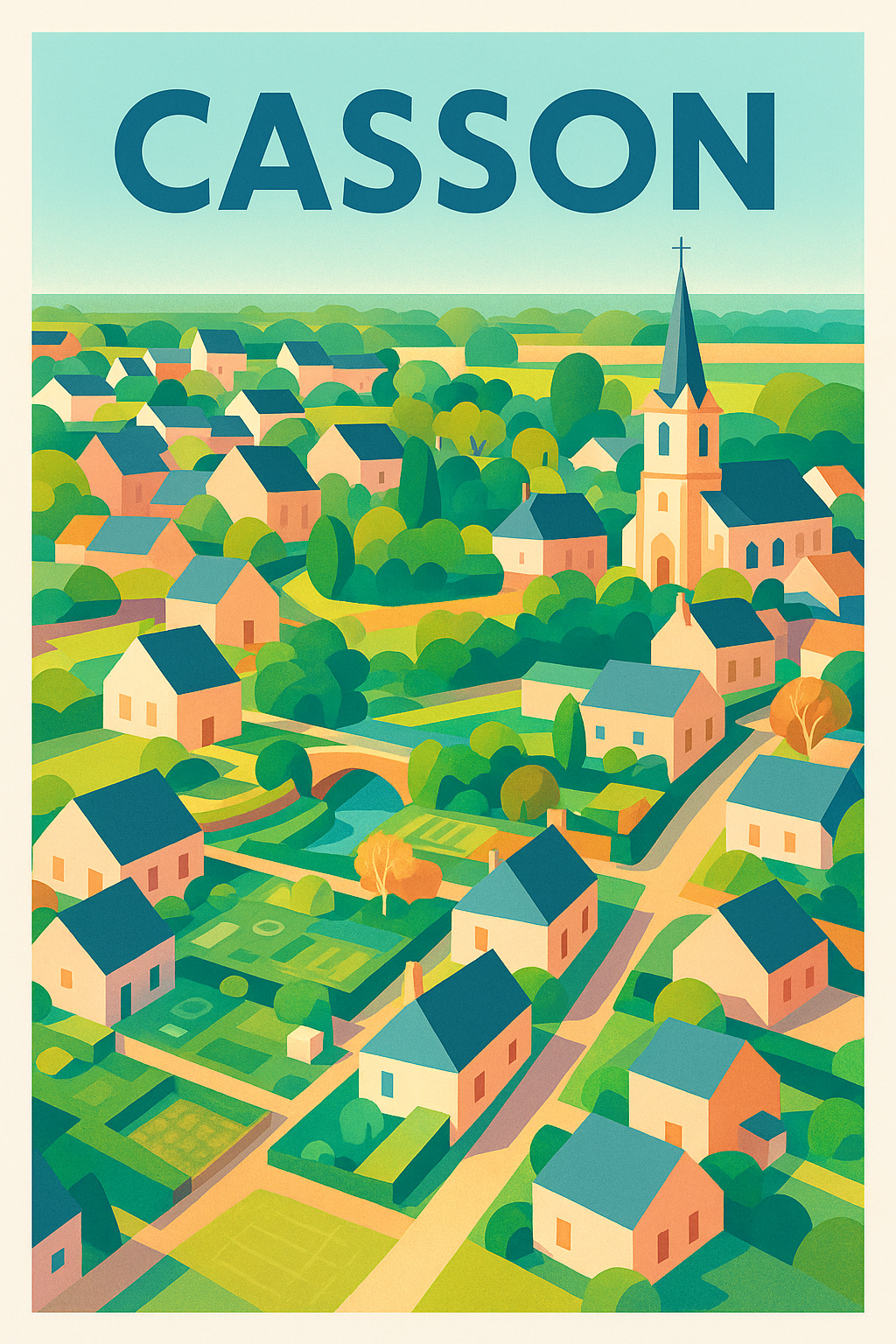 Affiche de Casson - Charme bucolique en affiché