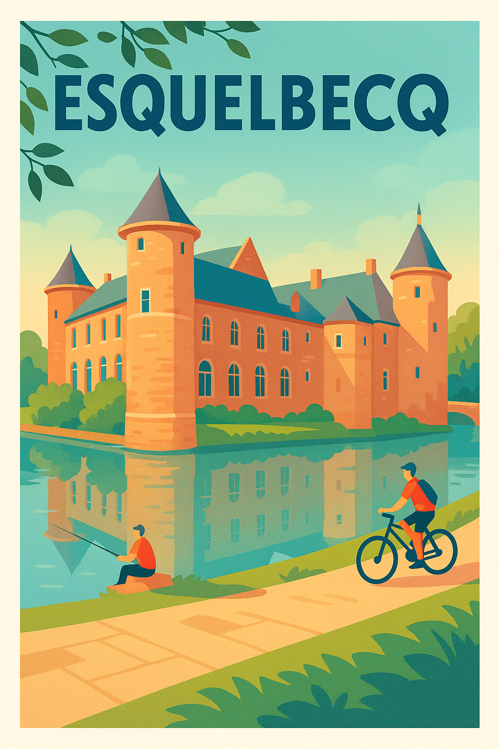 Affiche de Esquelbecq - L'élégance intemporelle du château et ses flâneries au fil de l'eau