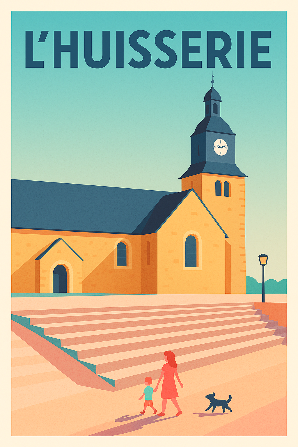 Affiche de L'Huisserie - L'horloge du temps paisible