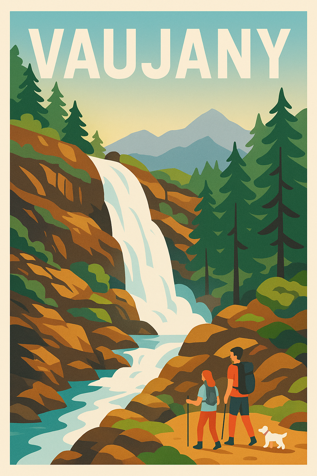 Affiche Vaujany — Aventure et nature en montagne · poster d'art de Vaujany