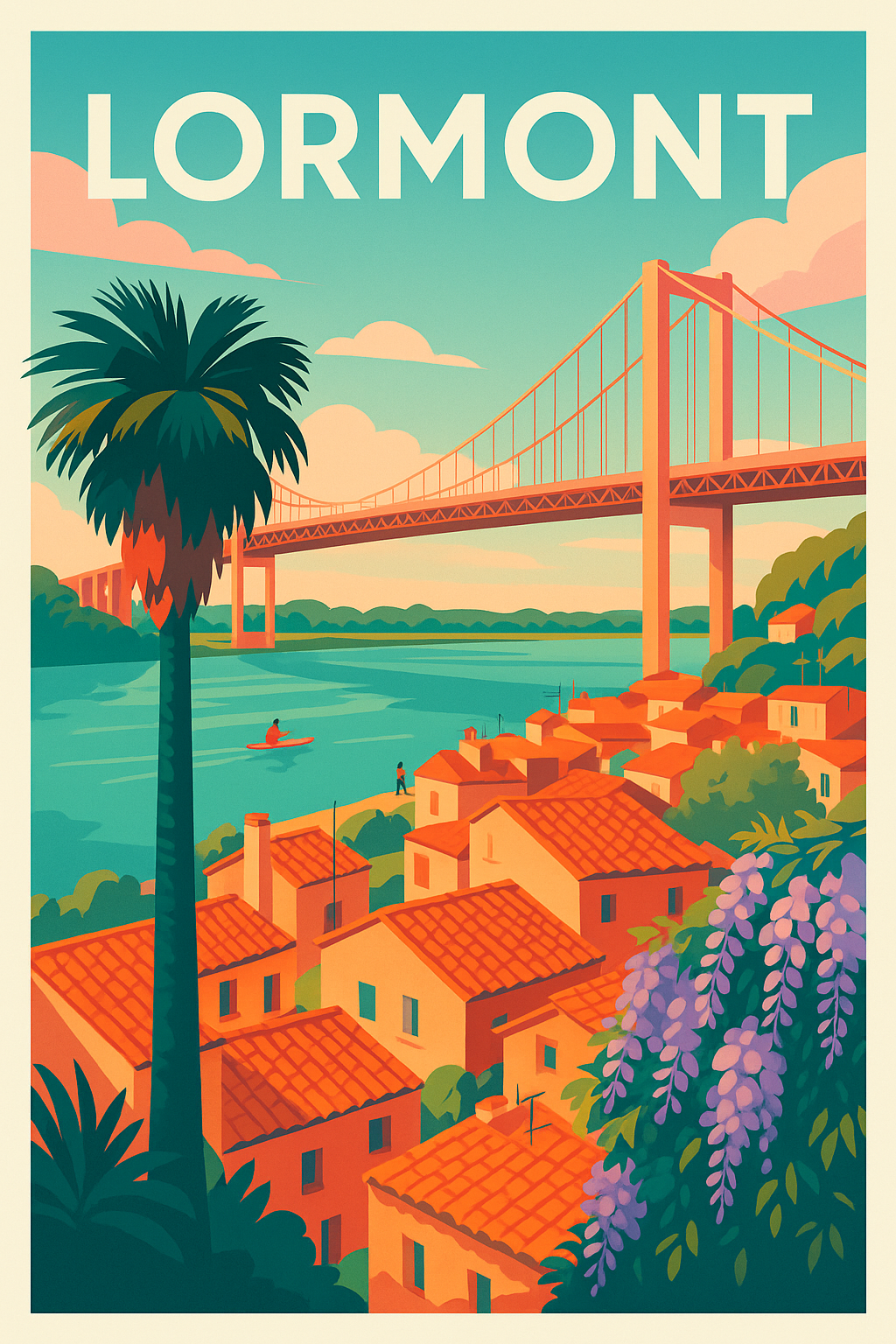 Affiche Lormont — Charme et douceur au bord de l'eau · poster d'art de Lormont
