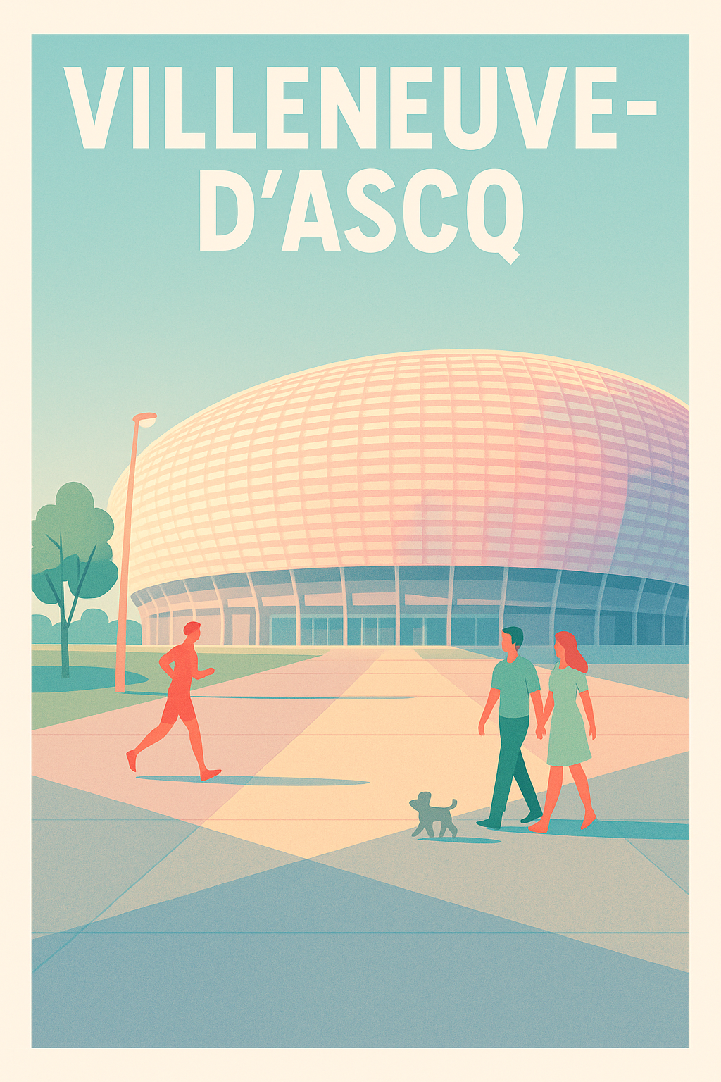 Affiche de Villeneuve-d'Ascq - Modernité et vie urbaine apaisée