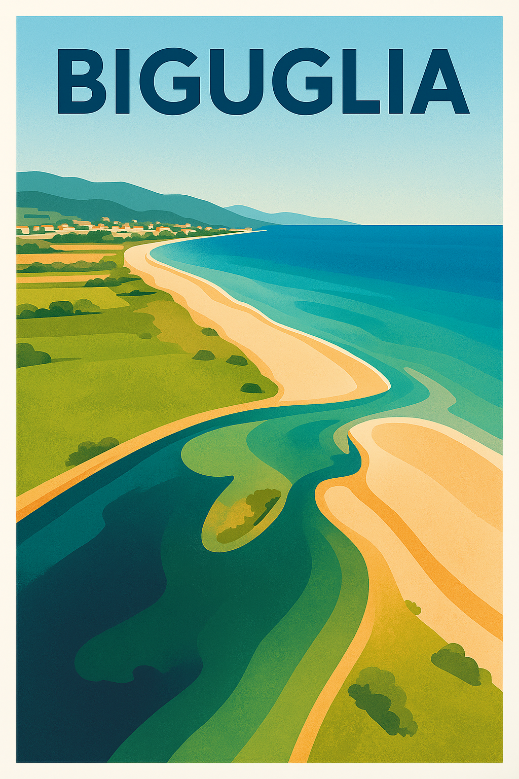 Affiche de Biguglia - Beauté côtière entre mer et nature