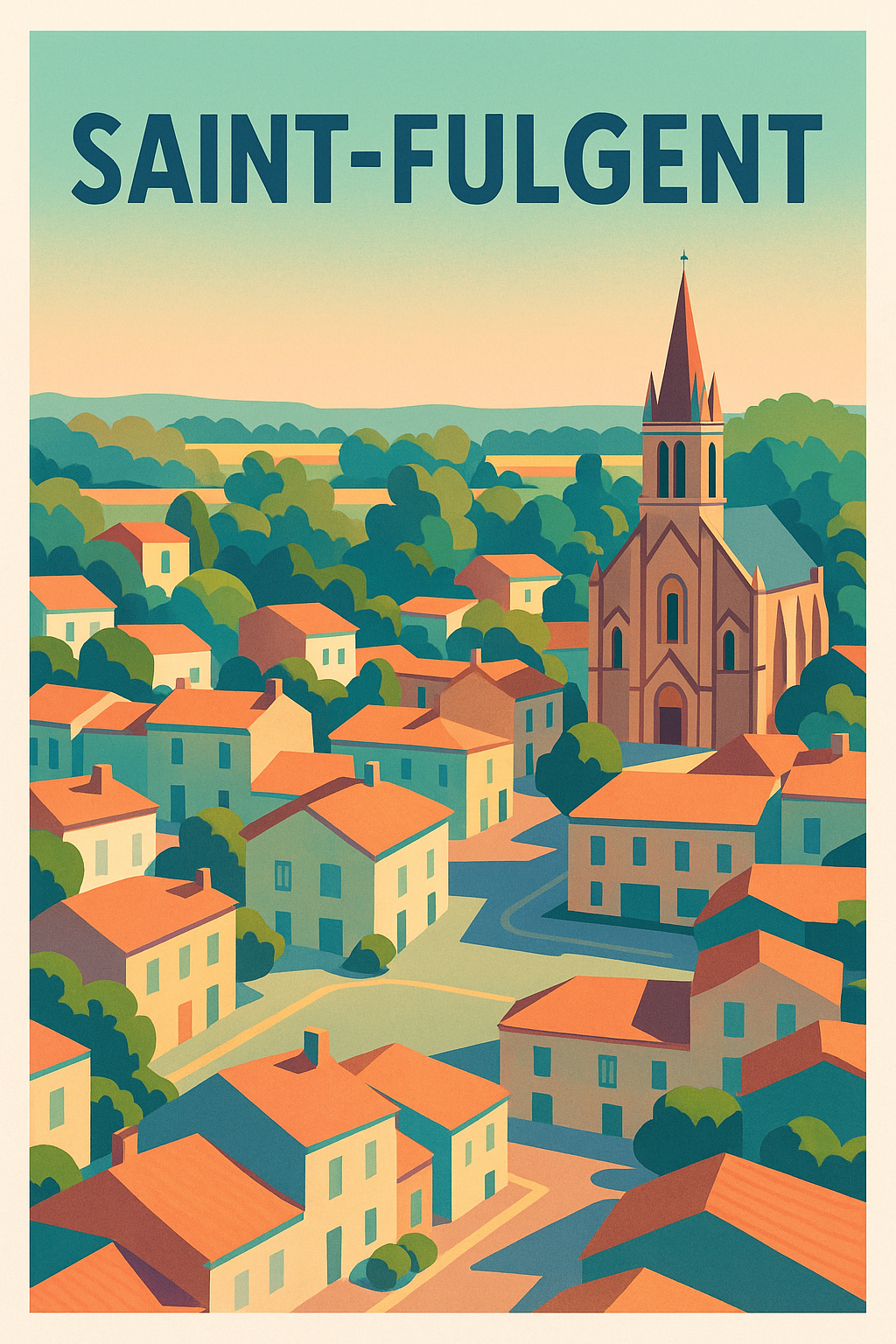 Affiche de Saint-Fulgent - Charme et douceur du bocage vendéen