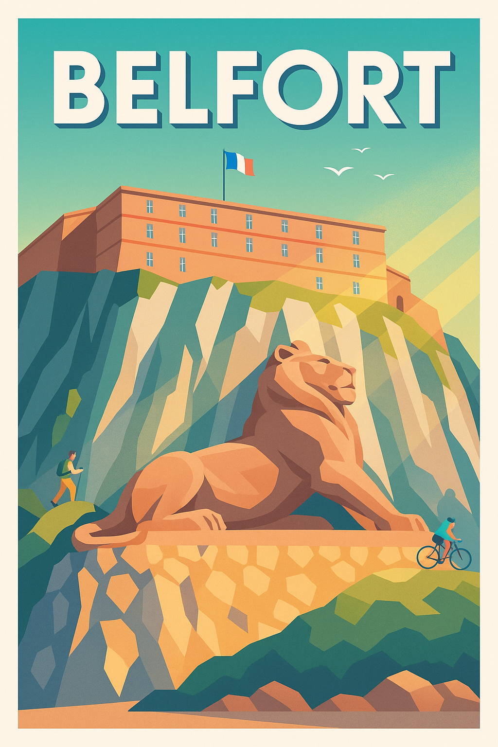 Affiche Belfort — La majesté du Lion et de la Citadelle · poster d'art de Belfort