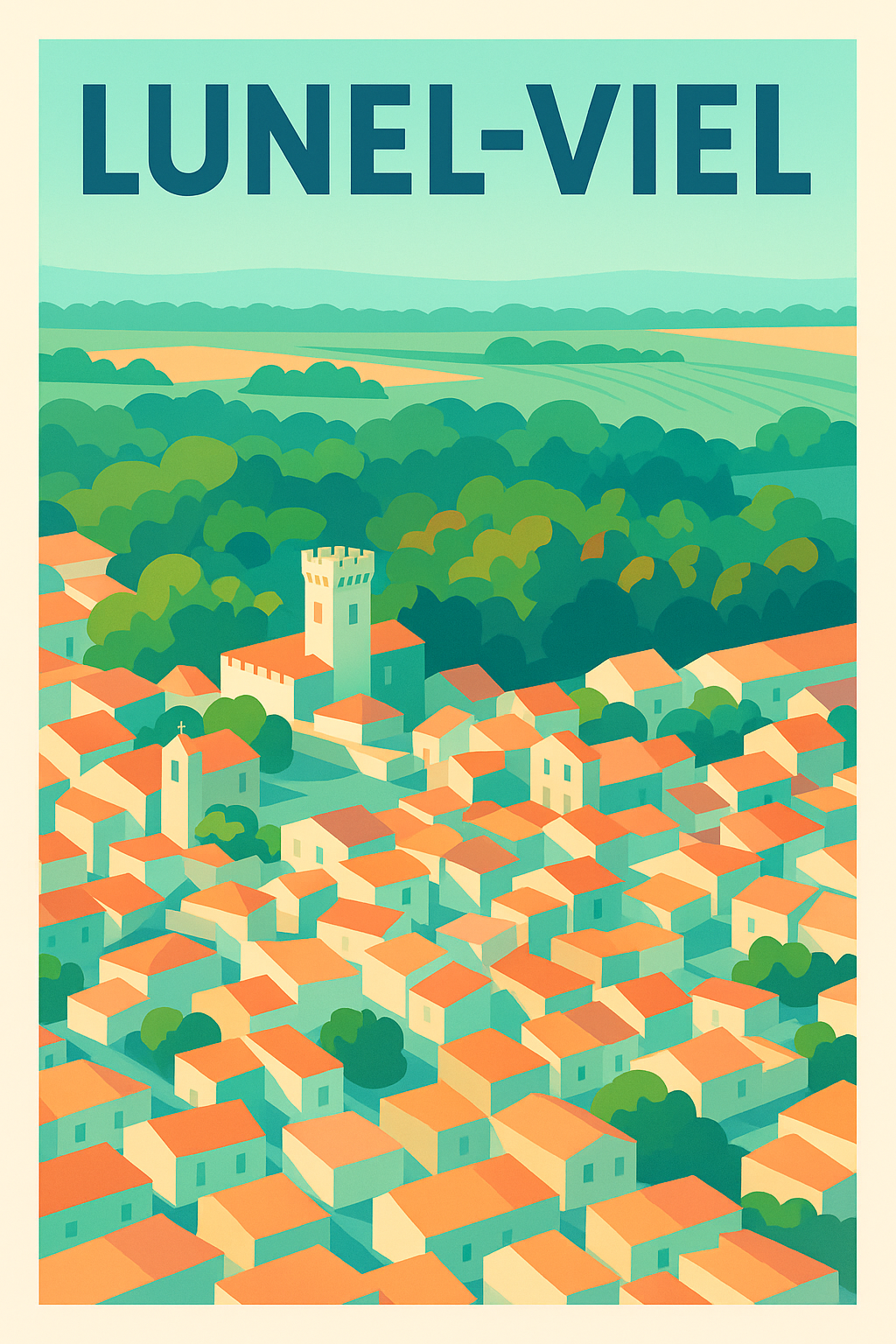 Affiche de Lunel-Viel - Charme et douceur d'un village occitan