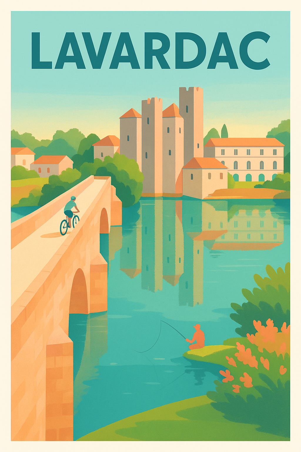 Affiche de Lavardac - Charme et sérénité au fil de l'eau