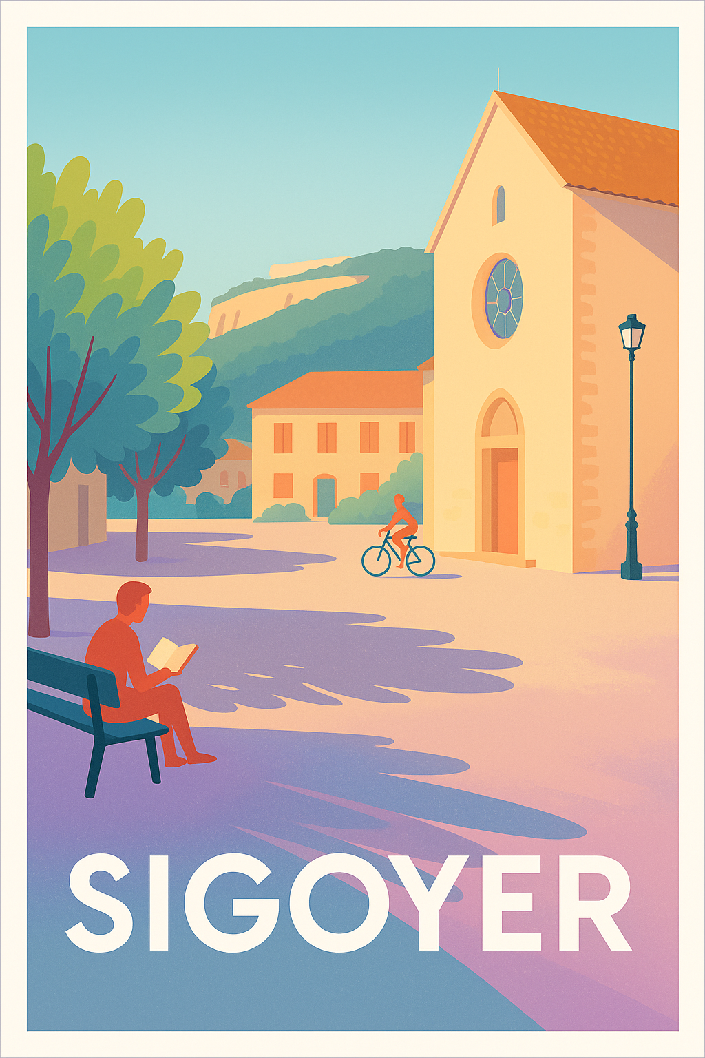 Affiche de Sigoyer - L'Art de la Sérénité Provençale