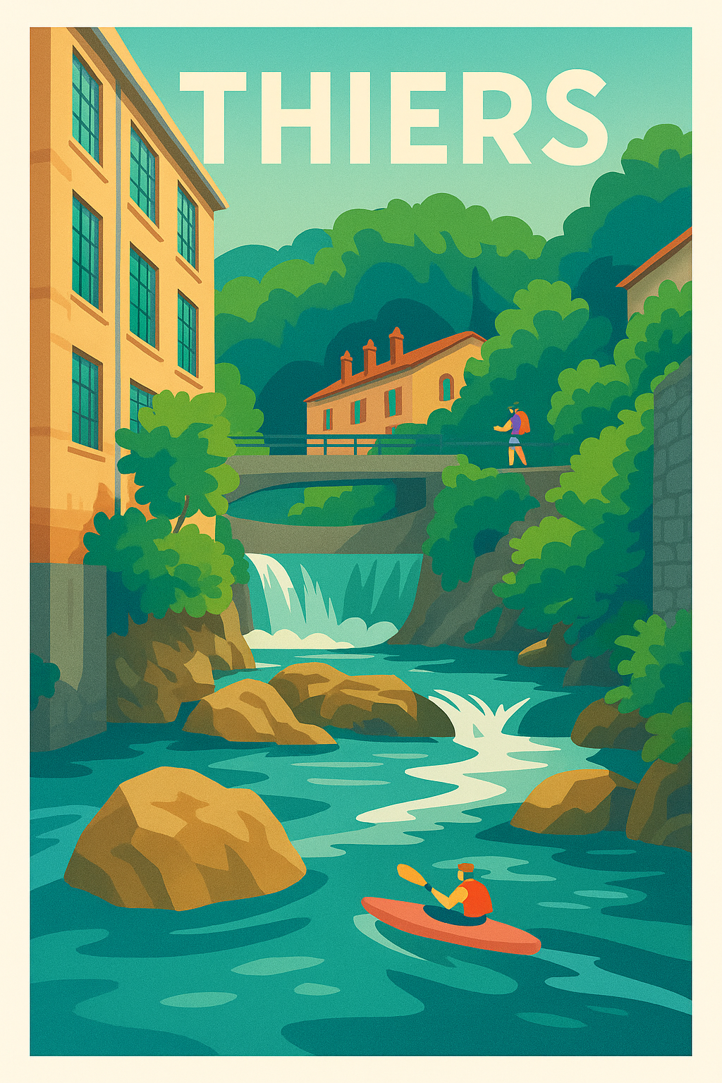 Affiche de Thiers - L'escapade nature au fil de l'eau