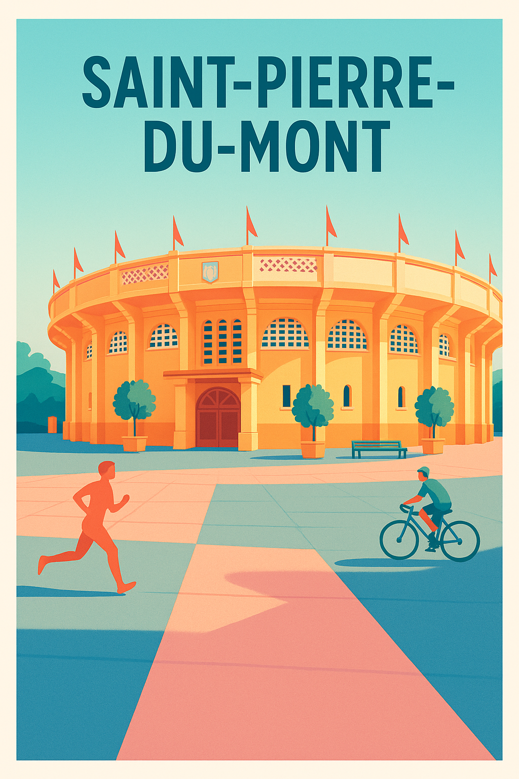 Affiche de Saint-Pierre-du-Mont - L'élégance sportive au cœur de la ville