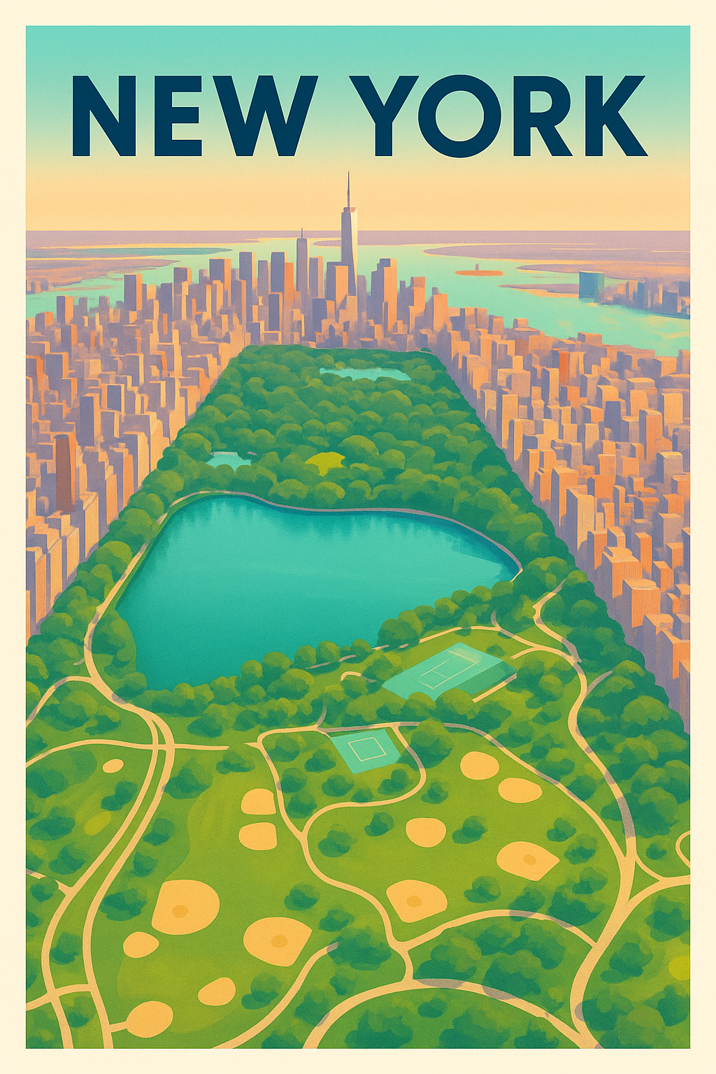 Affiche de New York - Vue emblématique de Central Park