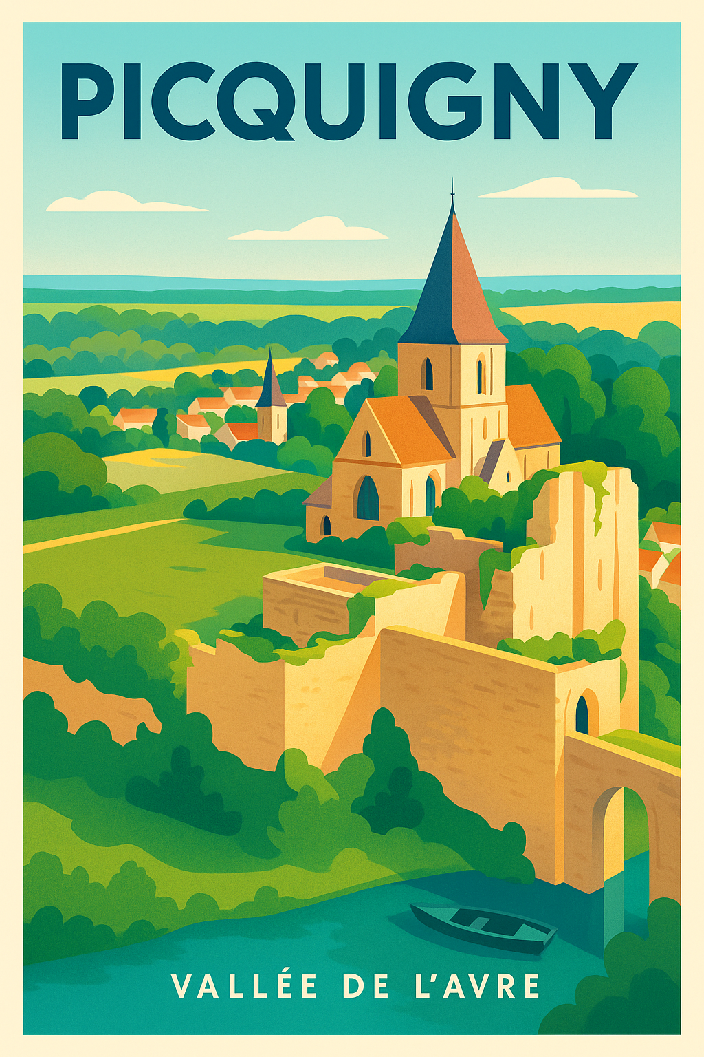 Affiche de Picquigny - Charme authentique de la Vallée de l'Avre