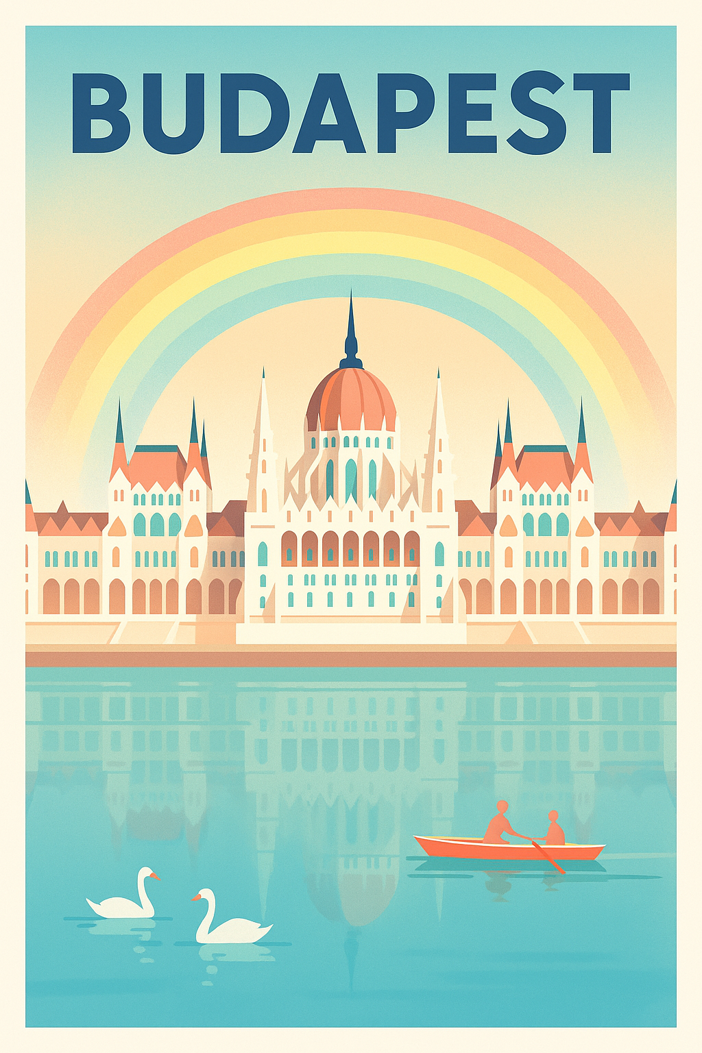 Affiche de Budapest - Charme et sérénité au fil de l'eau
