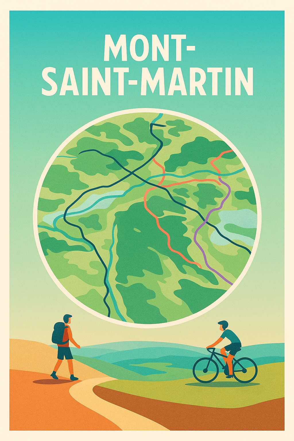 Affiche de Mont-Saint-Martin - L'escapade nature entre marche et vélo