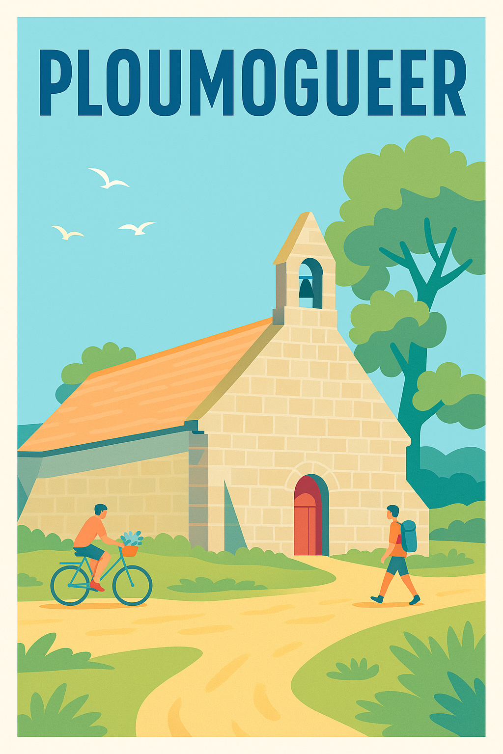 Affiche de Ploumoguer - Charme paisible et nature bretonne