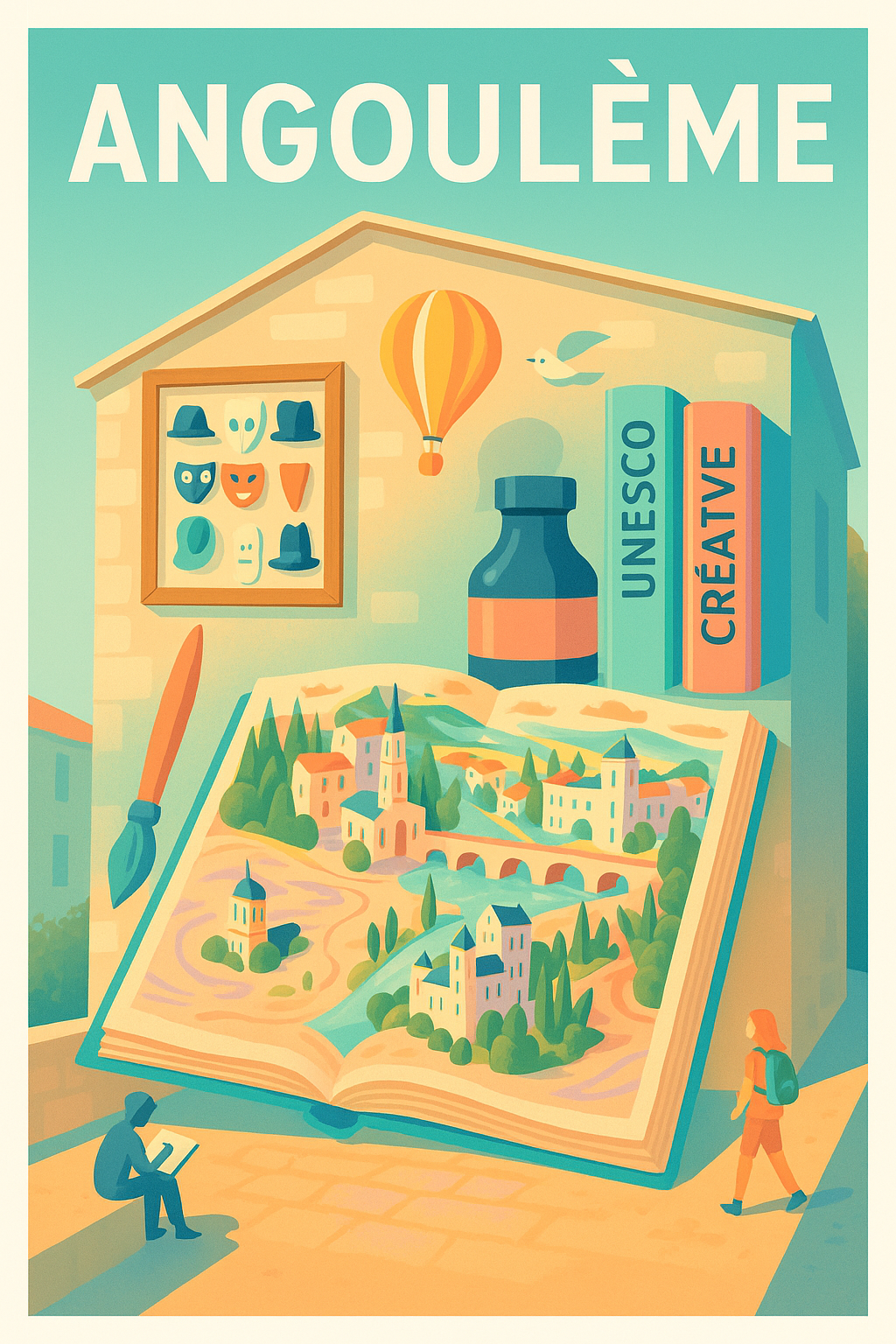 Affiche de Angoulême - La ville créative et patrimoniale à découvrir