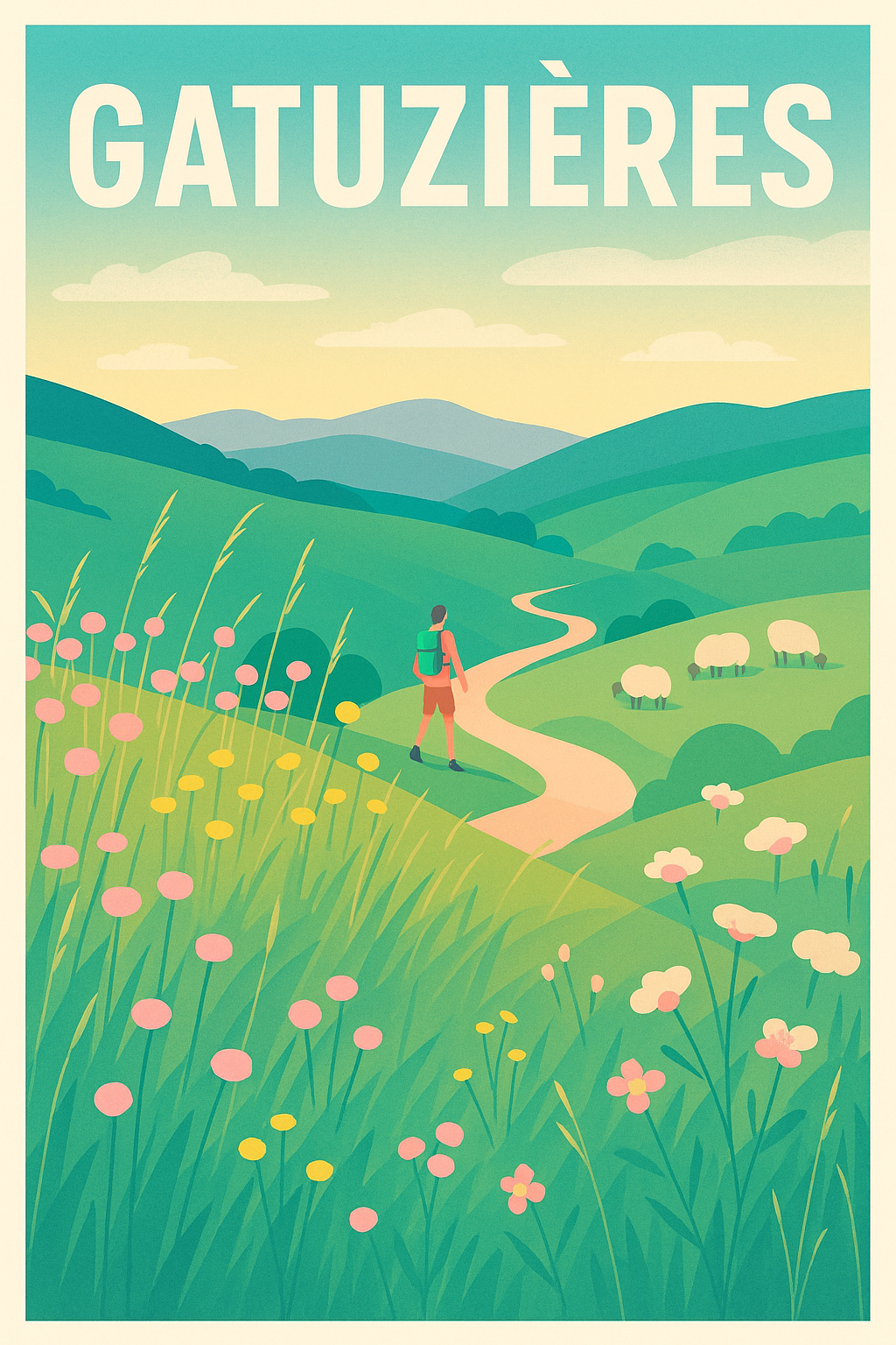 Affiche Gatuzières — Échappée nature en pleine randonnée · poster d'art de Gatuzières