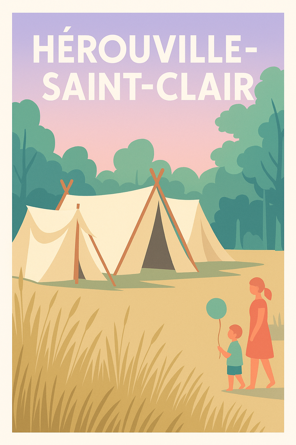 Affiche Hérouville-Saint-Clair — Douceur de vie en pleine nature · poster d'art de Hérouville-Saint-Clair