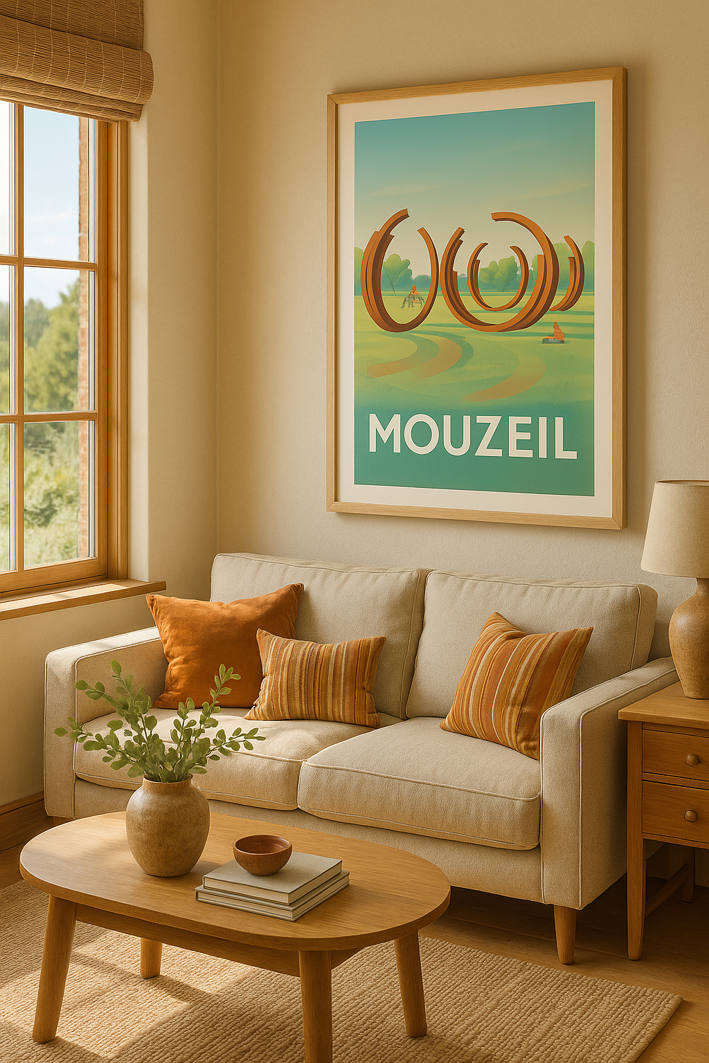 Mise en situation Affiche Mouzeil - Art et Nature en Harmonie