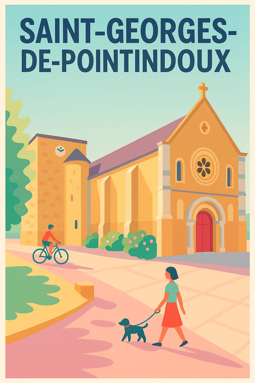 Affiche de Saint-Georges-de-Pointindoux - Un village paisible à l'ombre de son église