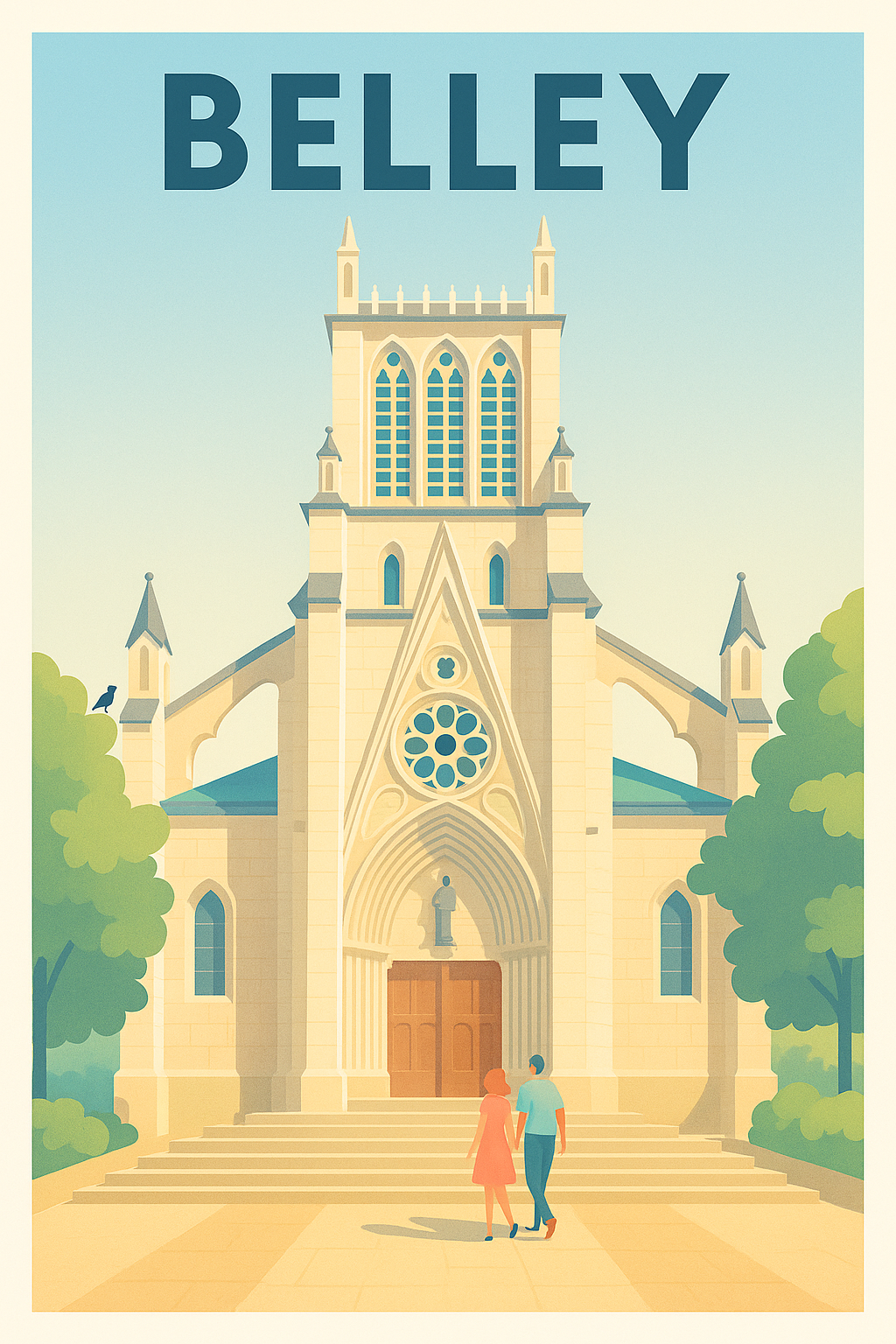 Affiche de Belley - Charme et élégance au cœur de la cité historique