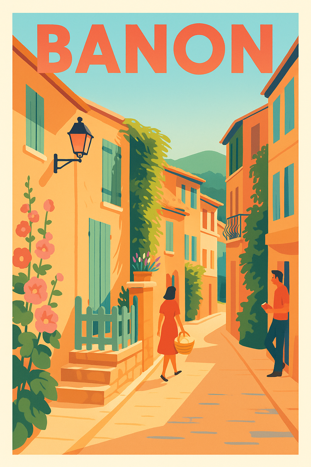 Affiche de Banon - Charmante promenade en Provence