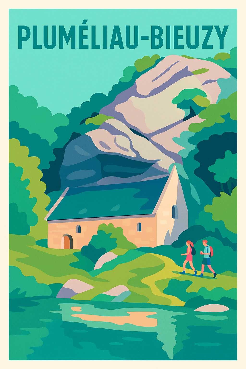 Affiche de Pluméliau-Bieuzy - Entre nature et patrimoine à couper le souffle