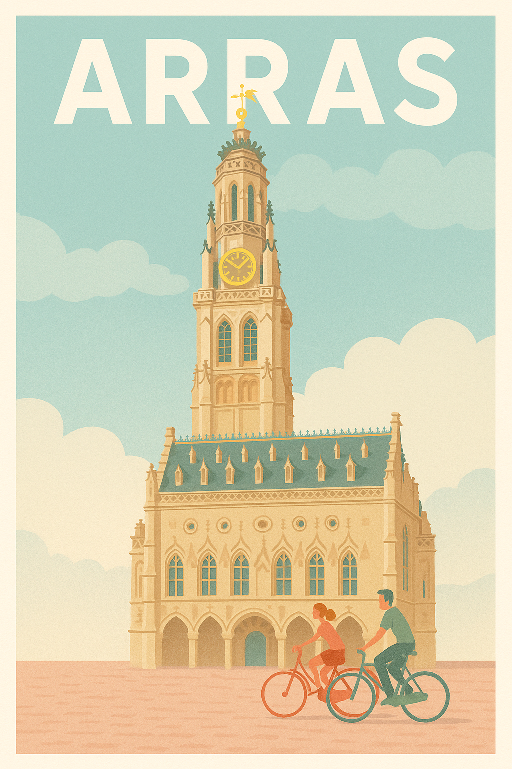 Affiche Arras — Charme historique et balade à vélo · poster d'art de Arras