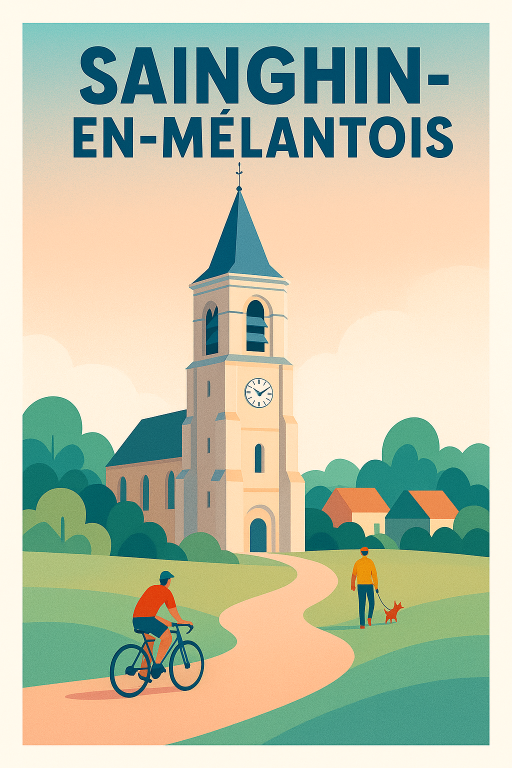 Affiche de Sainghin-en-Mélantois - Charme paisible et campagne authentique