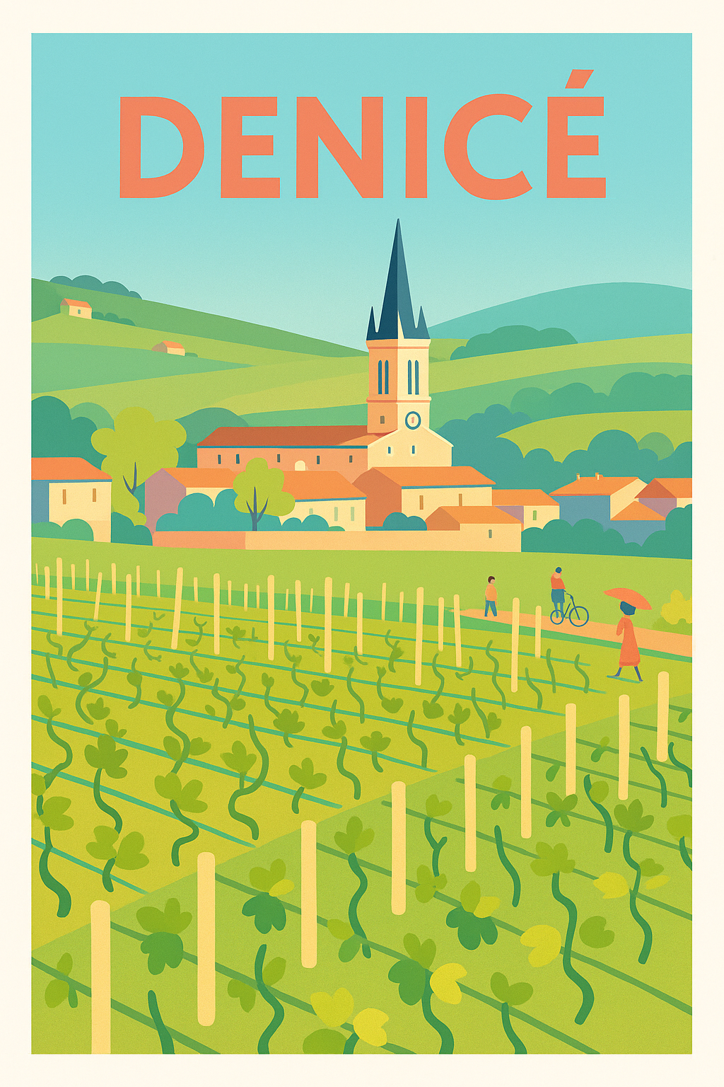 Affiche de Denicé - L'élégance bucolique au cœur du Beaujolais