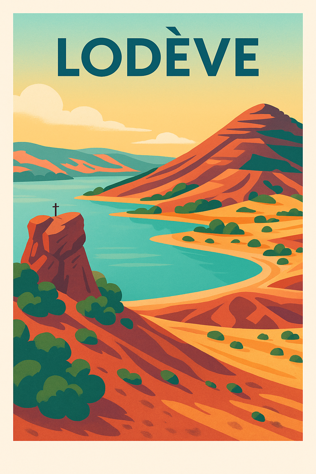 Affiche de Lodève - Splendeur naturelle et paysages envoûtants