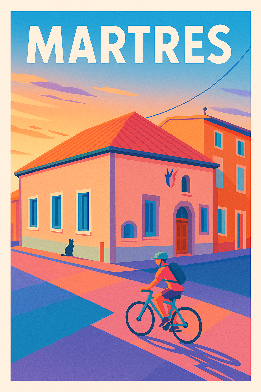 Affiche de Martres - Un souffle de sérénité au coucher du soleil