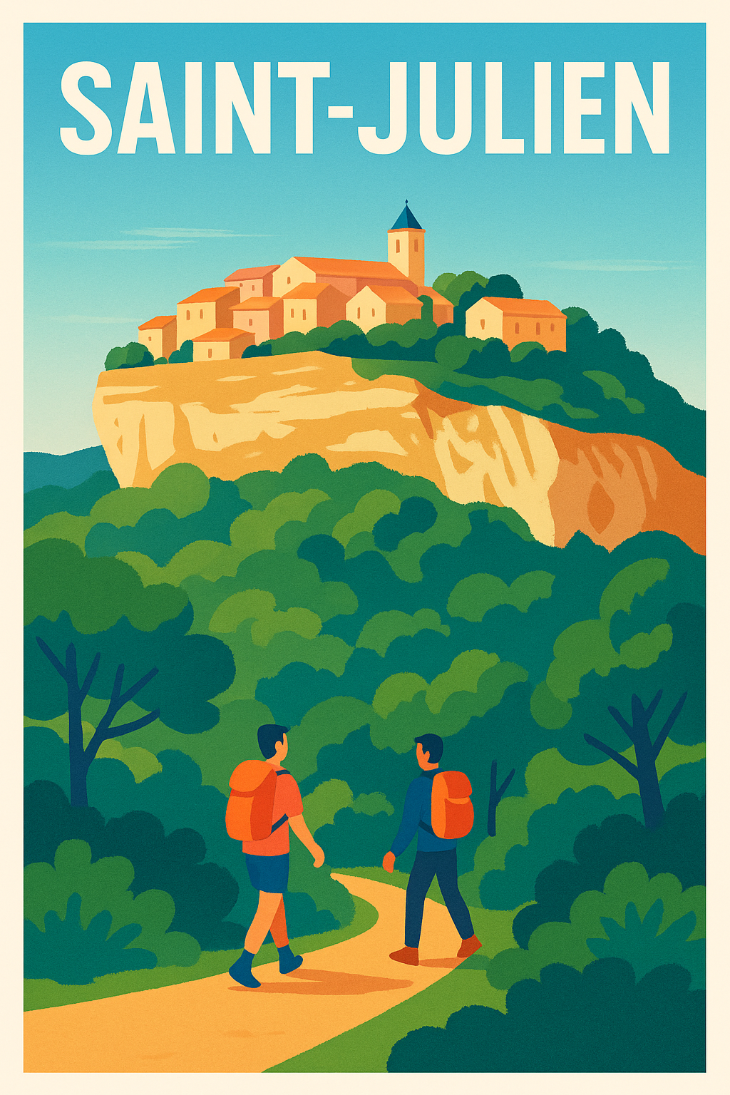 Affiche de Saint-Julien - L'évasion entre nature et village perché