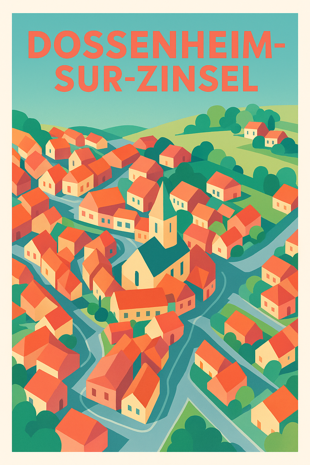 Affiche de Dossenheim-sur-Zinsel - Charme paisible d'un village alsacien