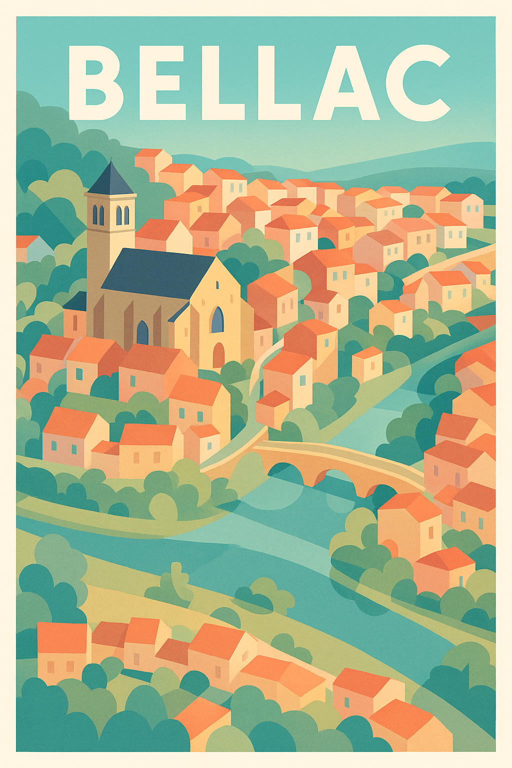 Affiche de Bellac - Charme et sérénité au cœur de la campagne