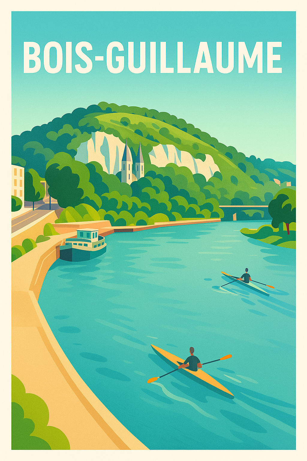 Affiche de Bois-Guillaume - Évasion aquatique et nature préservée