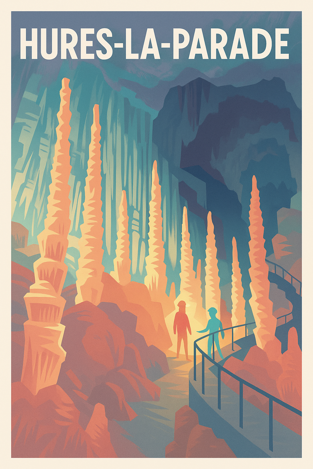 Affiche Hures-la-Parade — Exploration des merveilles souterraines · poster d'art de Hures-la-Parade
