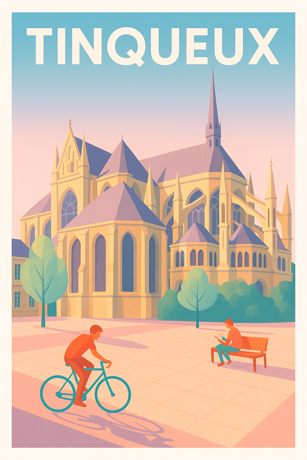 Affiche de Tinqueux - Harmonie urbaine et patrimoine gothique