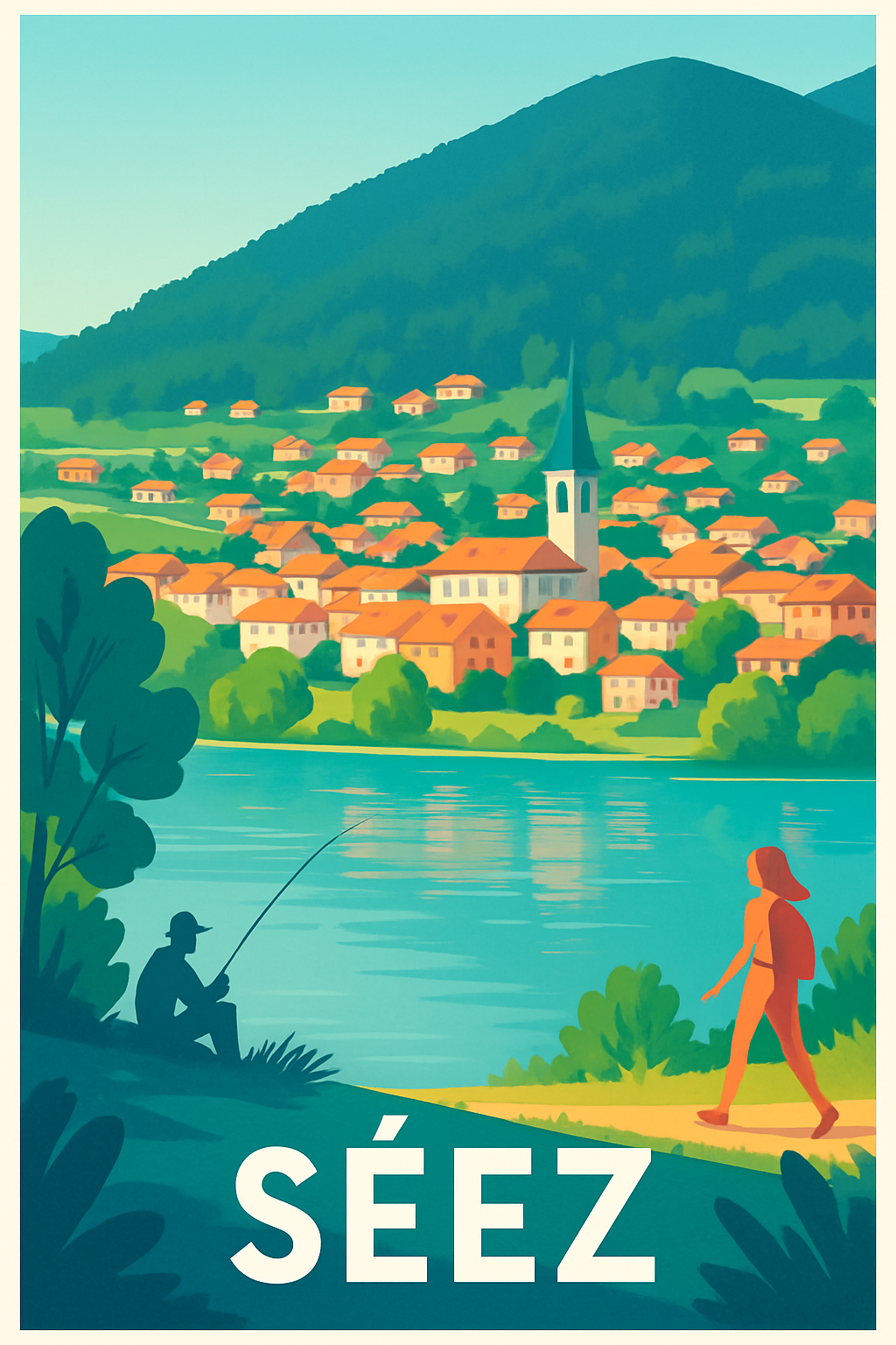Affiche de Séez - Charme paisible au fil de l'eau