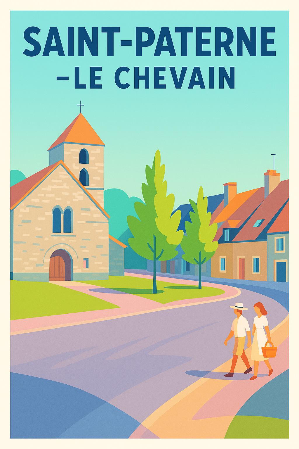 Affiche de Saint-Paterne - Le Chevain, charme et douceur de vivre