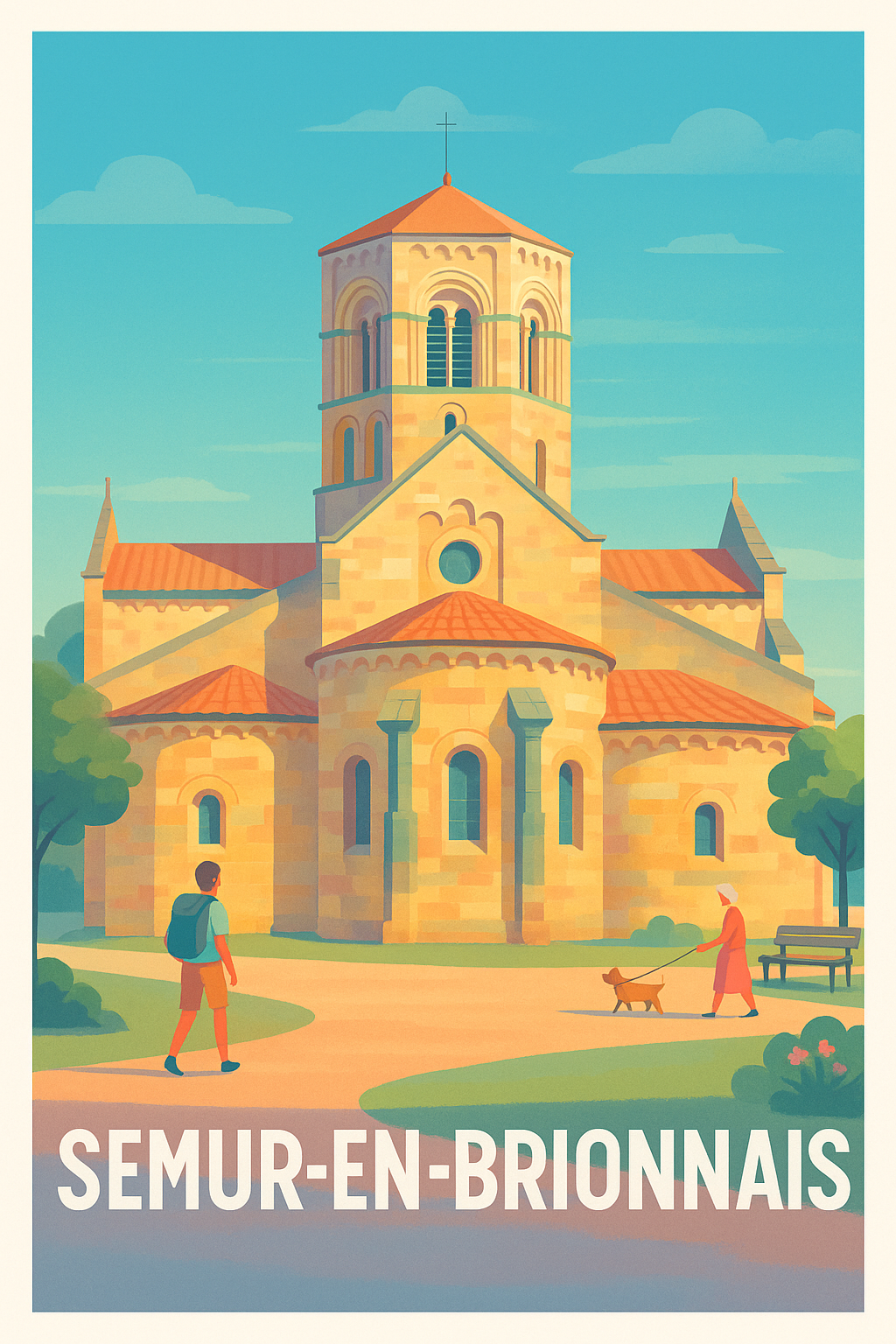 Affiche de Semur-en-Brionnais - Charme historique et sérénité