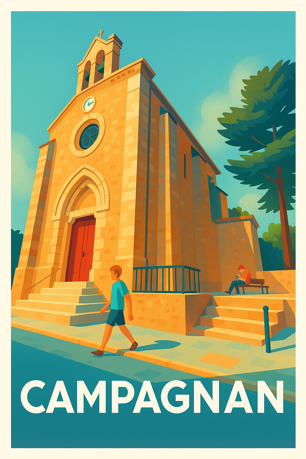 Affiche Campagnan — Charme authentique du village provençal · poster d'art de Campagnan